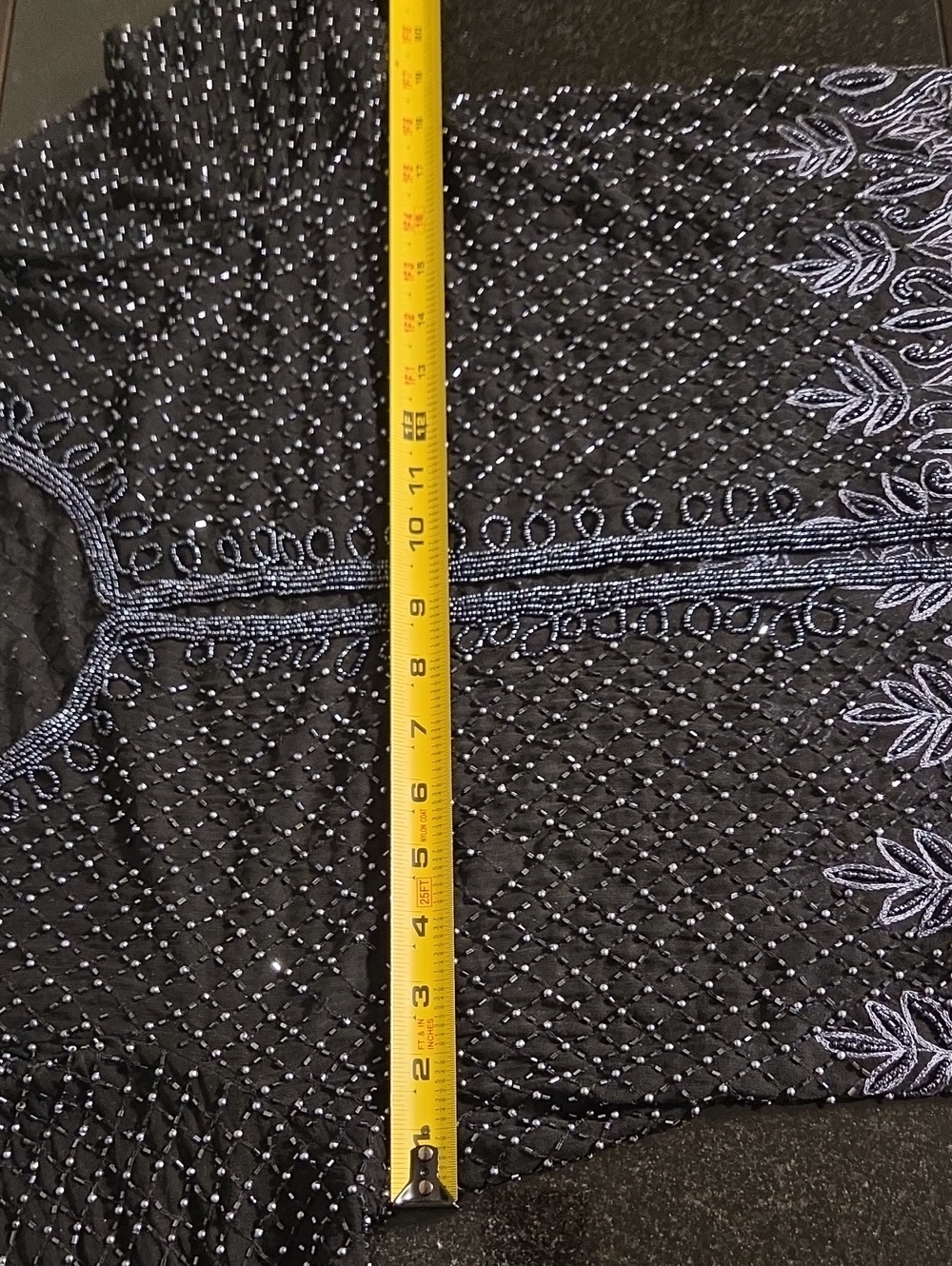 MARINA Black Beaded Evening Jacket - Picture 4 of 5